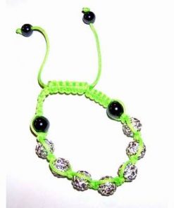 Bratara verde neon, din snur ajustabil