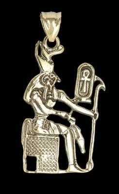 Pandantiv unisex cu simboluri egiptene, din bronz - Anubis