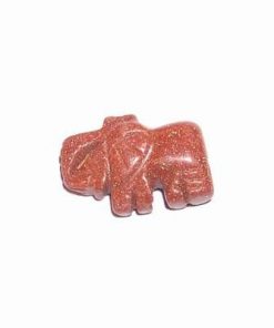 Pandantiv din cristal de piatra soarelui maro - Elefant