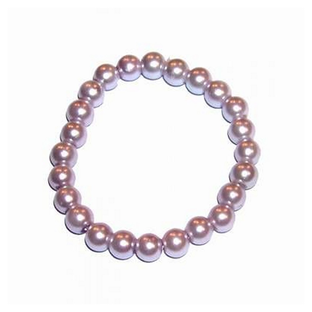 Bratara pe elastic, din perle ecologice, mov - lila Bratara pe elastic, din perle ecologice, mov - lila