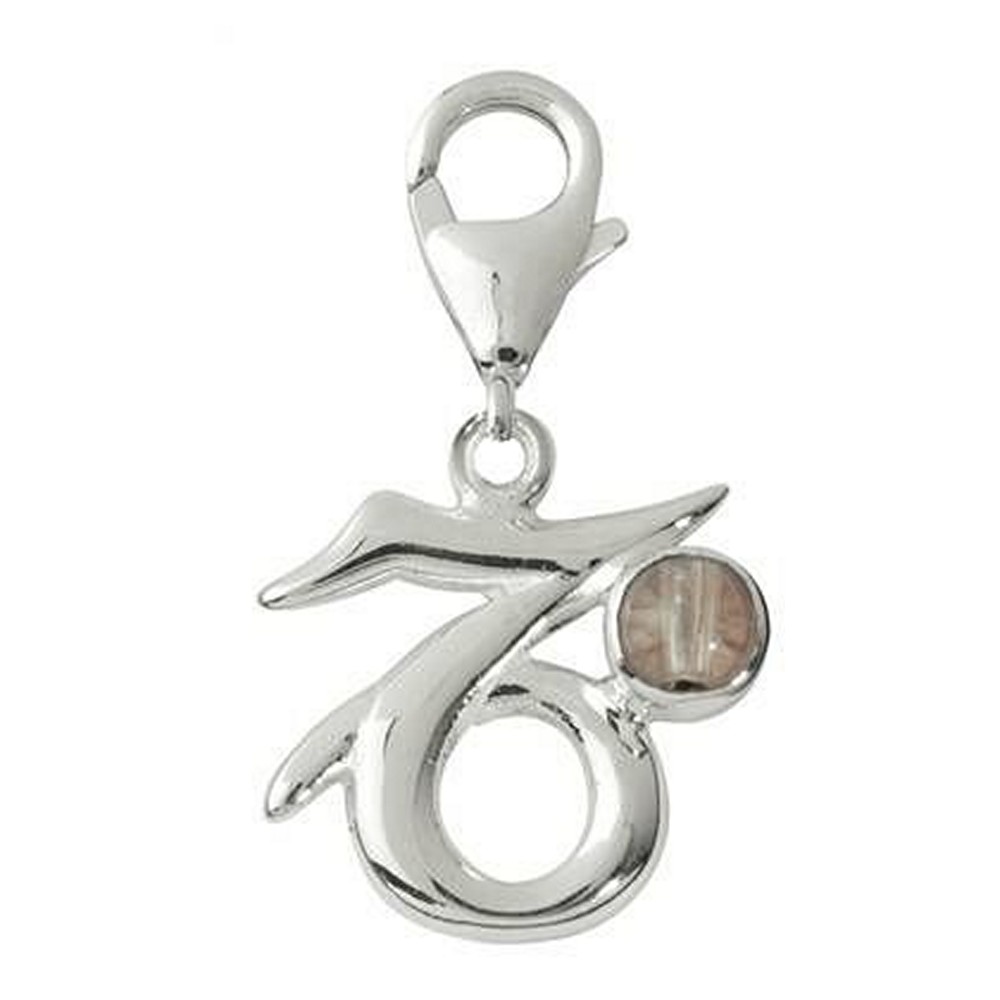 Pandantiv unisex din argint cu cristal de stanca - Capricorn Pandantiv unisex din argint cu cristal de stanca - Capricorn