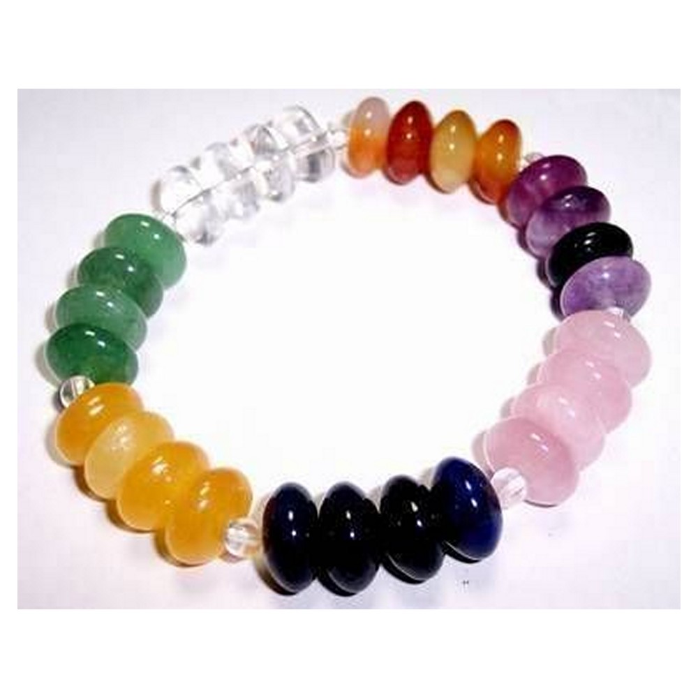 Bratara cu cristalele celor 7 chakre, pe elastic Bratara cu cristalele celor 7 chakre, pe elastic