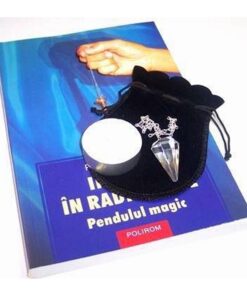 Pendul din cristal de stanca, pe lantisor argintiu Pendul din cristal de stanca, pe lantisor argintiu