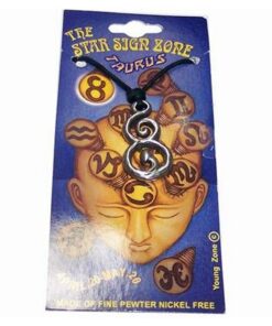 Talisman din metal pentru zodia Taurului, pe siret negru Talisman din metal pentru zodia Taurului, pe siret negru