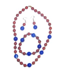 Set Feng Shui jasp cu sfere albastre