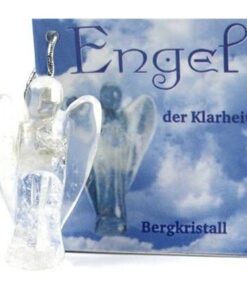Ingerul luminii, din cristal de stanca, cu agatatoare metal Ingerul luminii, din cristal de stanca, cu agatatoare metal