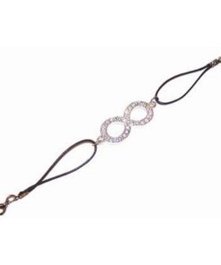 Bratara cu cifra 8 din metal, argintie