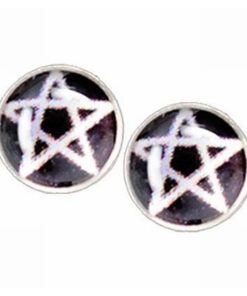 Cercei din argint cu pentagrama magica