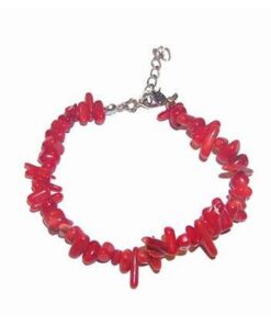 Bratara rosie din cristale tip coral