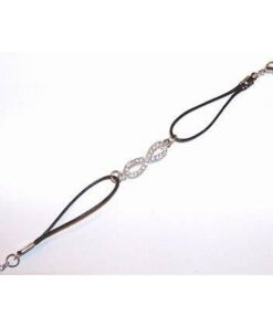 Bratara cu cifra 8 din metal, argintie Bratara cu cifra 8 din metal, argintie