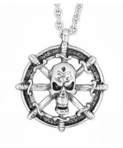 Talisman din metal cu simbol de protectie, pe lant
