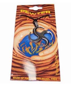 Talisman din metal pe siret negru cerat - Simbolul focului Talisman din metal pe siret negru cerat - Simbolul focului