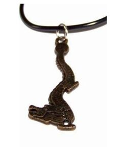 Talisman Feng Shui cu Dragonul Imperial, pe siret negru Talisman Feng Shui cu Dragonul Imperial, pe siret negru