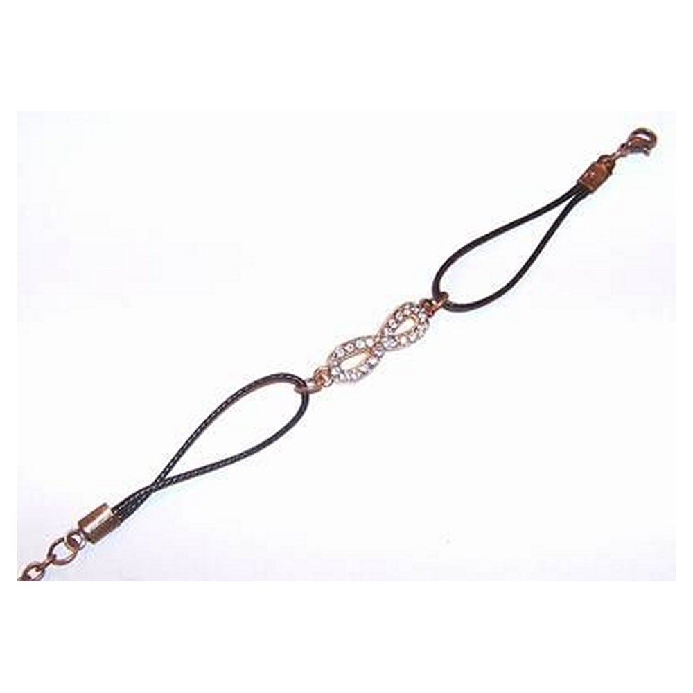 Bratara cu cifra 8 din metal, roz deschis Bratara cu cifra 8 din metal, roz deschis