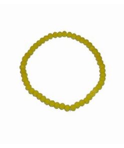 Bratara pe elastic cu cristale multifatetate - galbena