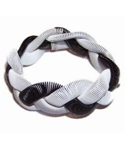 Bratara din metal spiralat - alb si negru Bratara din metal spiralat - alb si negru