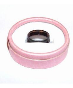 Inel din inox negru cu dunga argintie