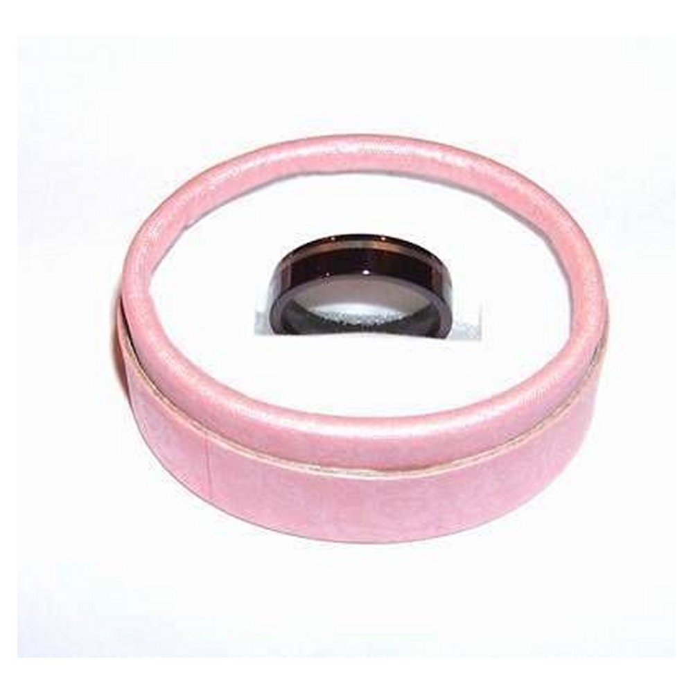 Inel din inox negru cu dunga argintie Inel din inox negru cu dunga argintie