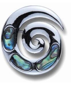 Brosa din metal cu scoica marina - Spirala Reiki Brosa din metal cu scoica marina - Spirala Reiki