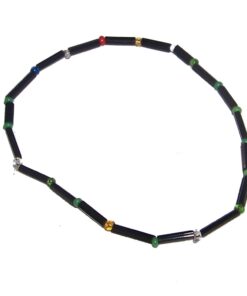 Bratara subtire pe elastic, cu sfere multicolore