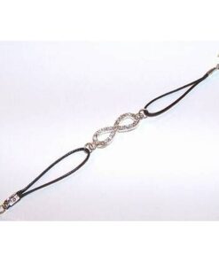 Bratara cu cifra 8 din metal, argintie Bratara cu cifra 8 din metal, argintie