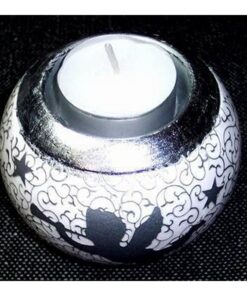 Suport de lumanari din ceramica cu ingeras de protectie