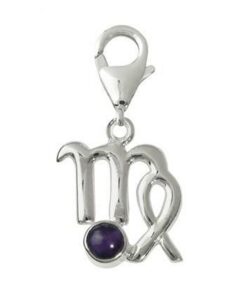 Pandantiv unisex din argint cu cristal de ametist - Fecioara Pandantiv unisex din argint cu cristal de ametist - Fecioara