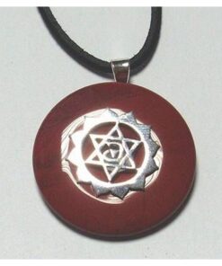 Chakra Anahata din argint cu carneol, pe siret Chakra Anahata din argint cu carneol, pe siret