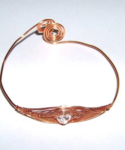 Bratara din cupru reglabila, cu cristal - Reiki Bratara din cupru reglabila, cu cristal - Reiki