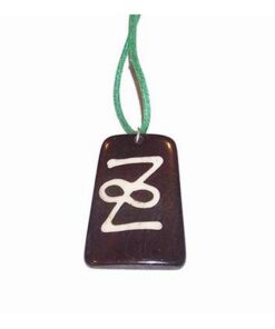 Talisman cu simbolul infinitului pe siret verde Talisman cu simbolul infinitului pe siret verde