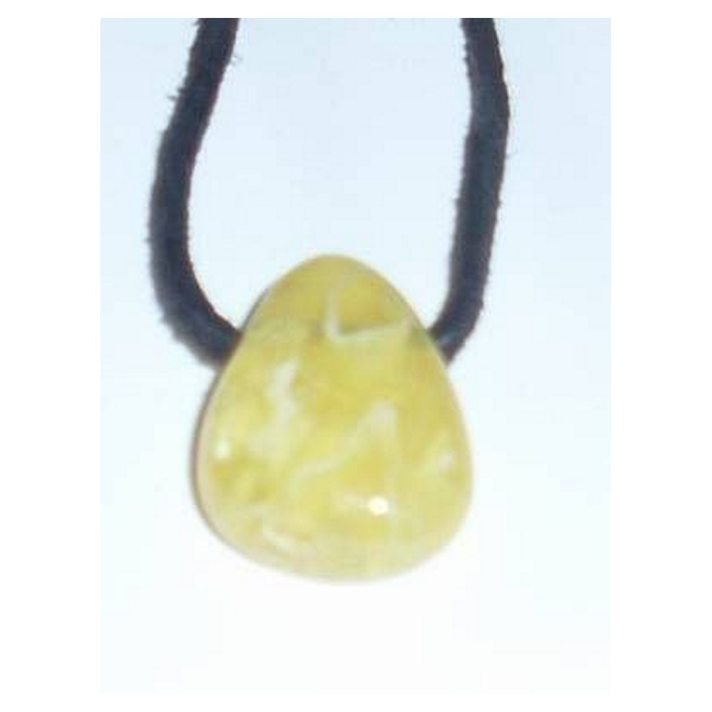 Pandantiv din opal galben, pe siret negru reglabil Pandantiv din opal galben, pe siret negru reglabil