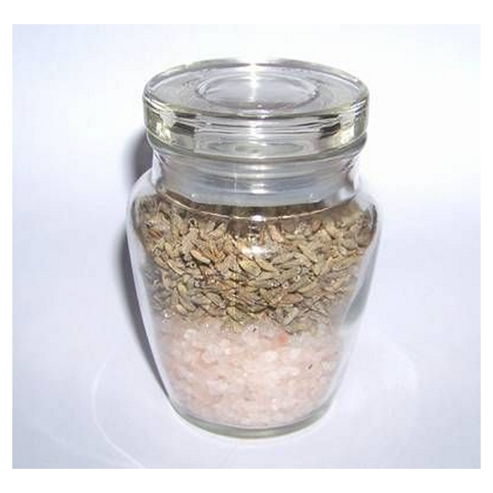 Borcan magic cu sare marina si flori de lavanda Borcan magic cu sare marina si flori de lavanda