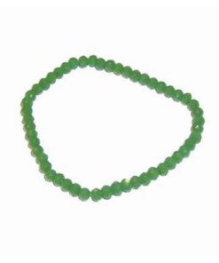 Bratara pe elastic cu cristale multifatetate - verde
