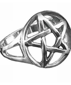 Inel cu pentagrama magica din metal Inel cu pentagrama magica din metal