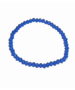 Bratara pe elastic cu cristale multifatetate - albastra