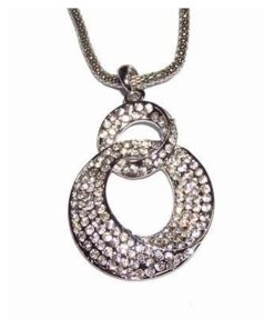 Talisman cu cifra 8 din metal cu strasuri - argintiu Talisman cu cifra 8 din metal cu strasuri - argintiu
