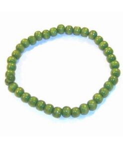 Colier/bratara Mala pe elastic, din lemn - verde Colier/bratara Mala pe elastic, din lemn - verde