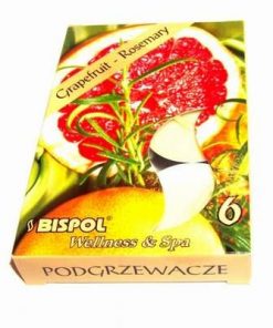 Set 6 lumanari- Grapefruit rosu, pentru noroc financiar