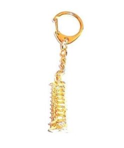 Pagoda Wen Chang aurie, din metal - breloc Pagoda Wen Chang aurie, din metal - breloc