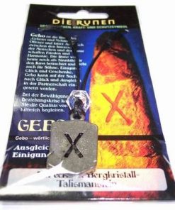 Runa GEBO, din metal, cu cristal de stanca - unisex - 7