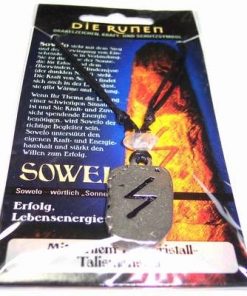 Runa SOWELO, din metal, cu cristal de stanca - unisex - 16