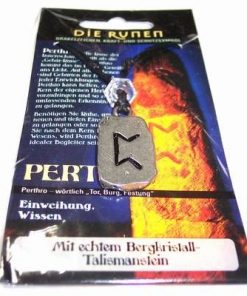 Runa PERTHO, din metal, cu cristal de stanca - unisex - 14