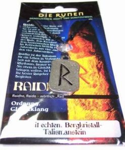 Runa RAIDHO, din metal, cu cristal de stanca - unisex - 5