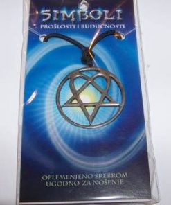 Talisman din metal nobil pe siret negru - Pentagrama