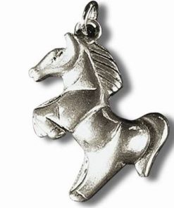 Calul norocos - Talisman din metal cu agat