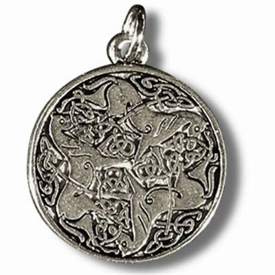 Nodul celtic - Talisman din metal cu agat