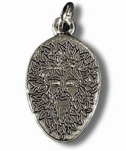 Spiritul padurii - Talisman din metal cu agat