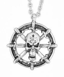 Talisman din metal nobil cu simbol de protectie, pe lant